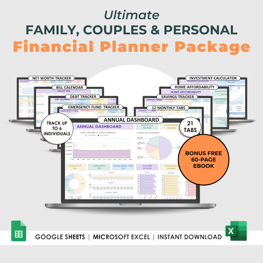 Financial Excel Planner Package for Desktop