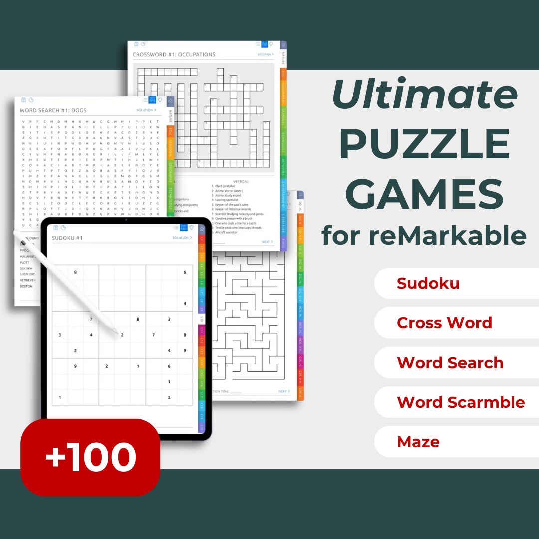 Puzzle Games for reMarkable